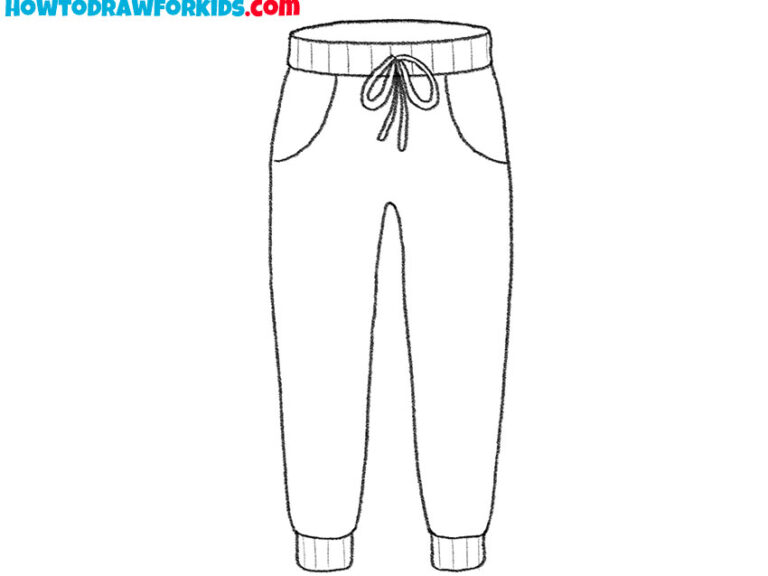 How to Draw Sweatpants - Easy Drawing Tutorial For Kids