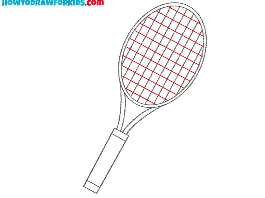 tennis racket drawing tutorial
