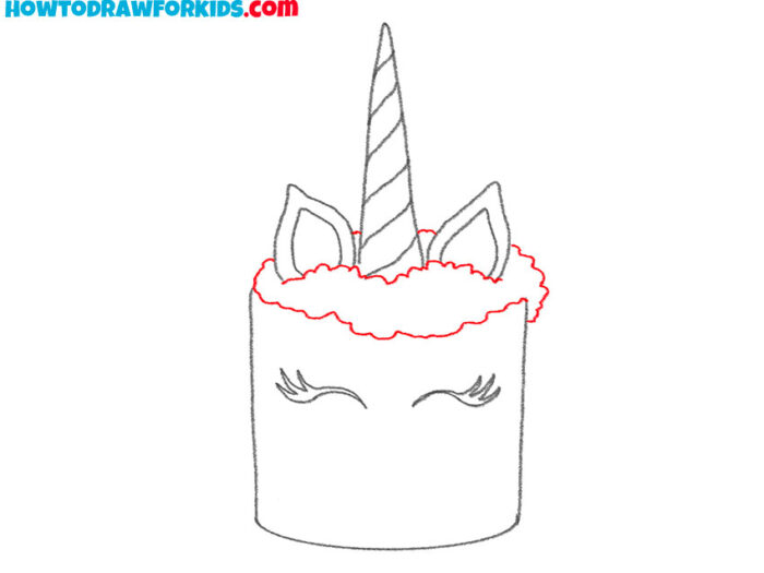 How to Draw a Unicorn Cake Easy Drawing Tutorial For Kids