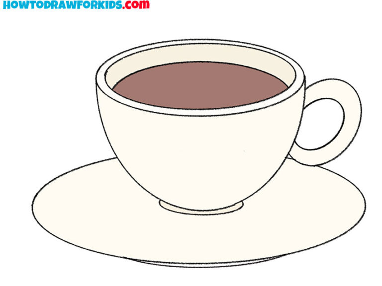 How to Draw Coffee Easy Drawing Tutorial For Kids