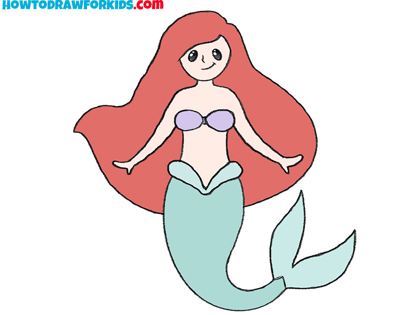 How to Draw a Mermaid Step by Step Easy Drawing Tutorial For Kids