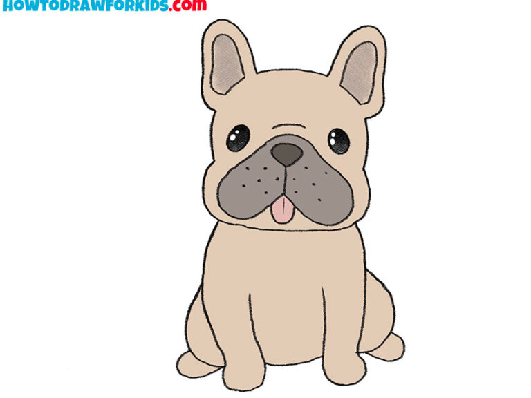 How to Draw a French Bulldog Easy Drawing Tutorial For Kids