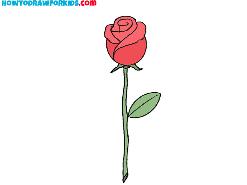 how to draw a rose cute