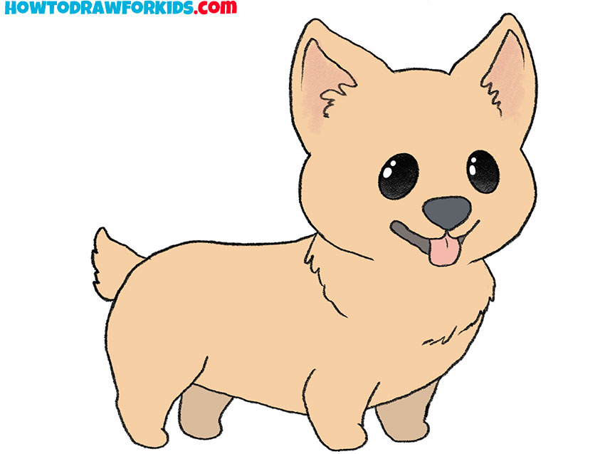 how to draw an easy dog for kids