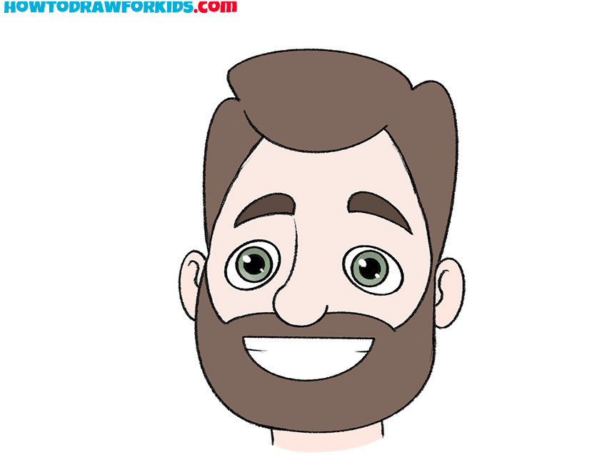 male face drawing guide