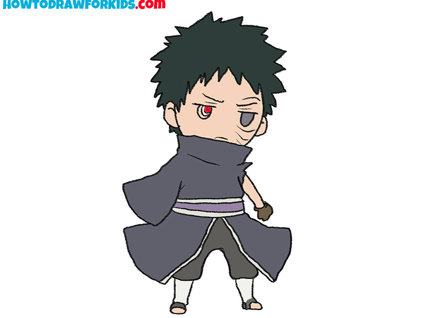  obito drawing guide