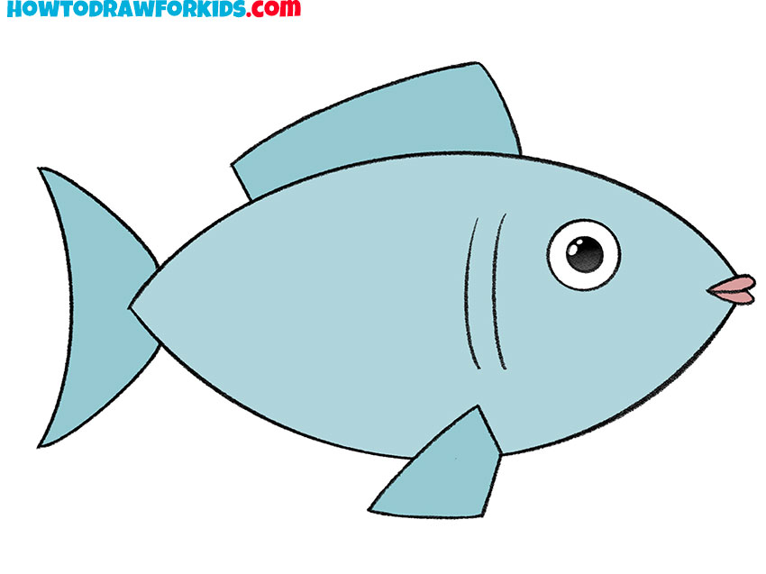 simple fish drawing guide
