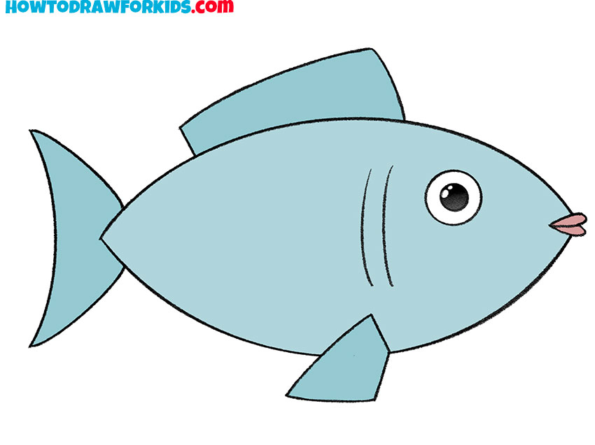 How to Draw a Simple Fish - Easy Drawing Tutorial For Kids