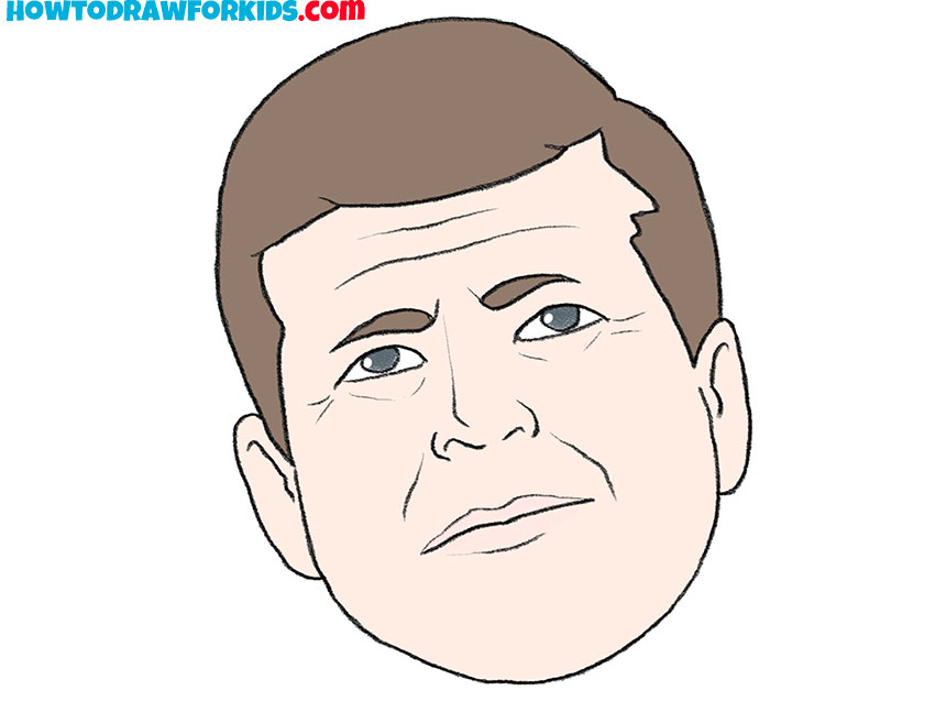 simple john f. kennedy drawing