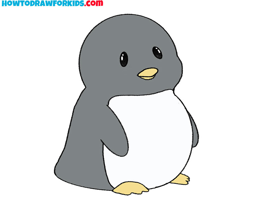 How to Draw a Simple Penguin - Easy Drawing Tutorial For Kids