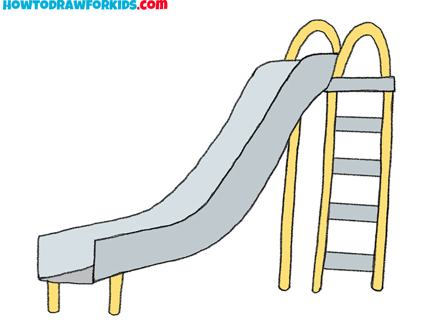 how to draw a playground slide