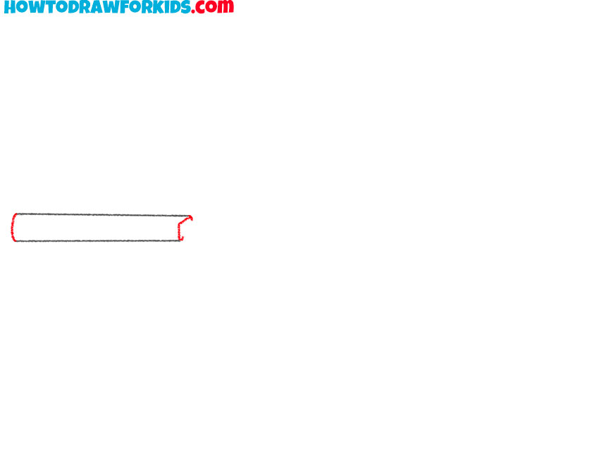Step 2: Continue drawing the hilt of the lightsaber