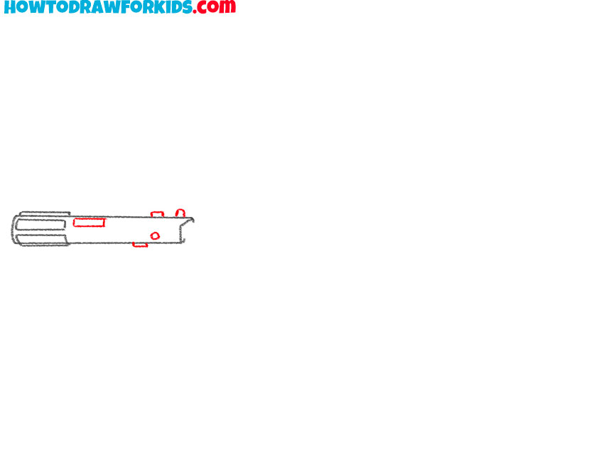 Step 4: Depict the buttons on the handles