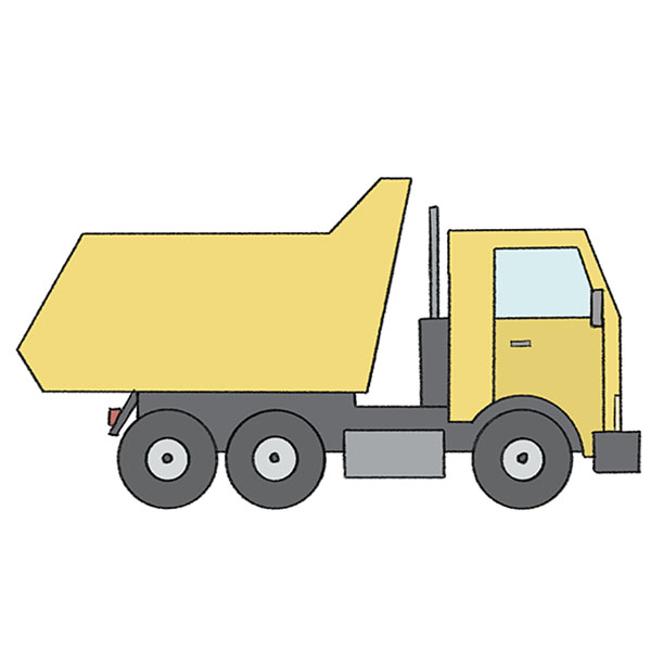 How to Draw a Dump Truck - Easy Drawing Tutorial For Kids