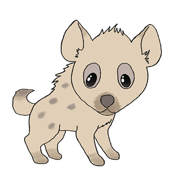 How to Draw a Hyena Easy Drawing Tutorial For Kids