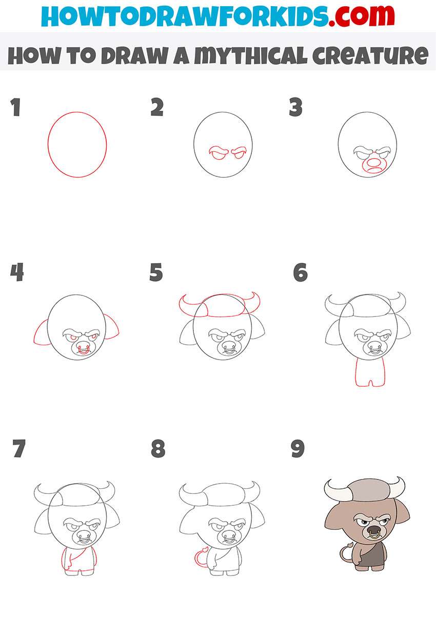 how to draw a mythical creature step by step