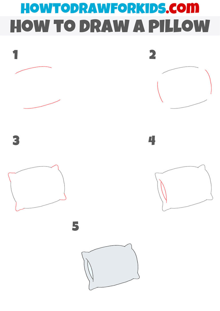 How to Draw a Pillow Easy Drawing Tutorial For Kids