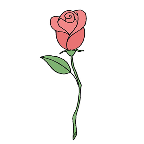 How to Draw a Rose With a Pencil - Easy Drawing Tutorial For Kids