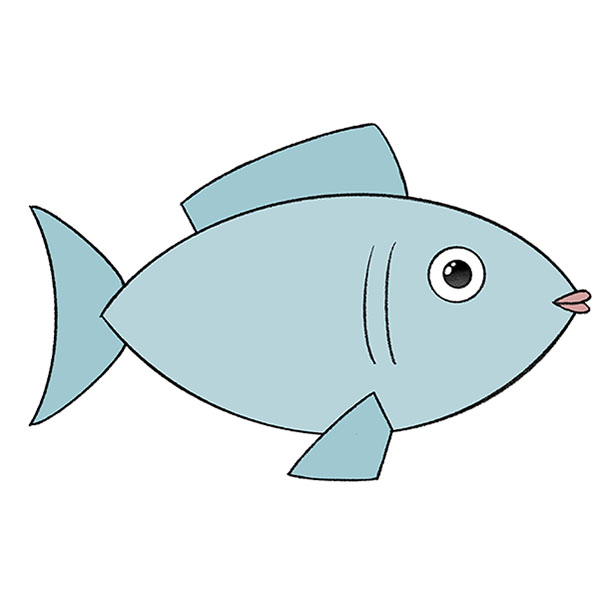 How to Draw a Simple Fish - Easy Drawing Tutorial For Kids