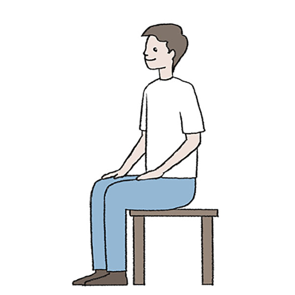 2d cad drawing of a man sitting Autocad software. - Cadbull