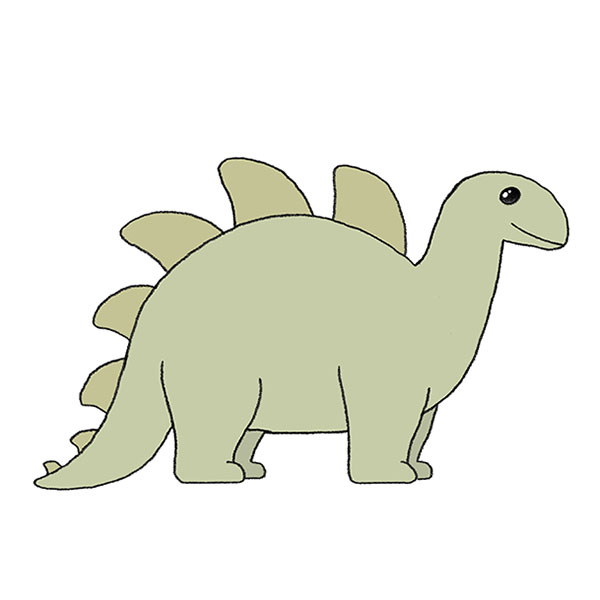 How to Draw a Stegosaurus Easy Drawing Tutorial For Kids