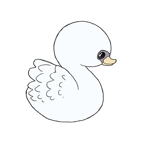 Swan drawing, illustration, vector on white background. 13559610 Vector Art  at Vecteezy