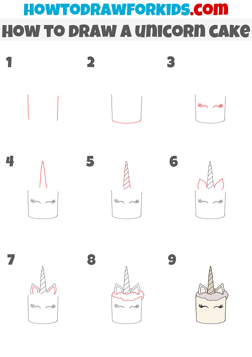 How to Draw a Cake Easy | Cake drawing, Cupcakes art drawing, Cake sketch