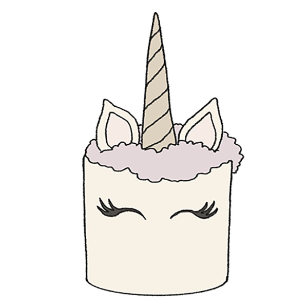 How to Draw a Unicorn Cake