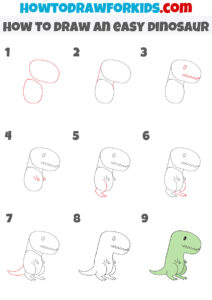 How to Draw a T-Rex - Easy Drawing Tutorial For Kids