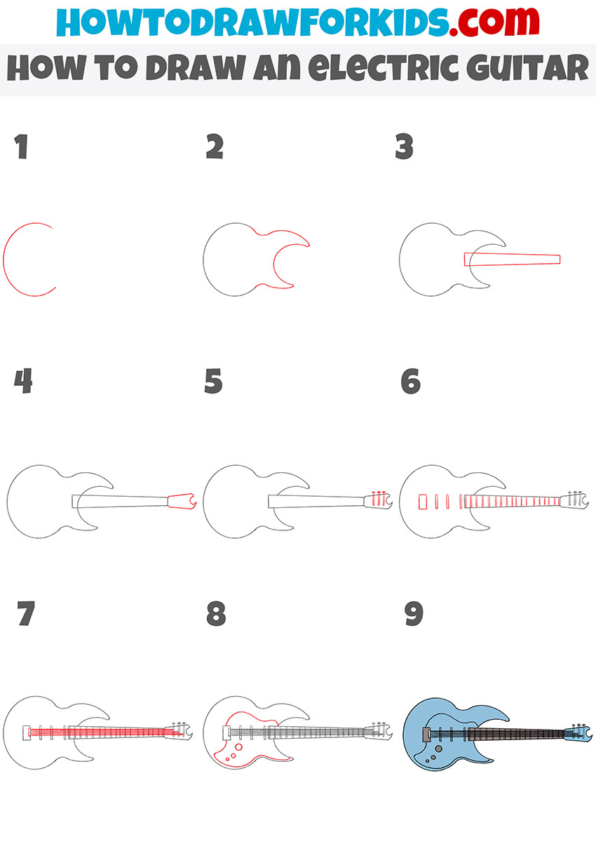 Sketch Of A Electric Guitar