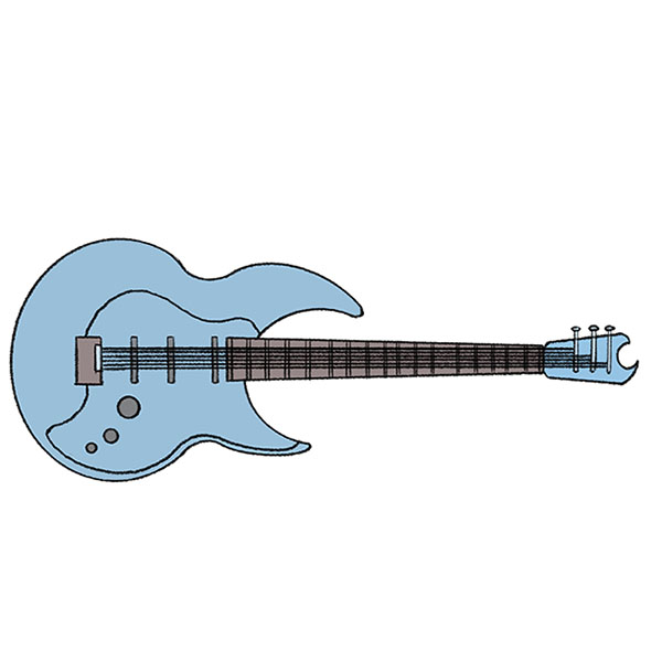 How to Draw an Electric Guitar - Easy Drawing Tutorial For Kids