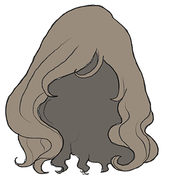 How to Draw Curly Anime Hair