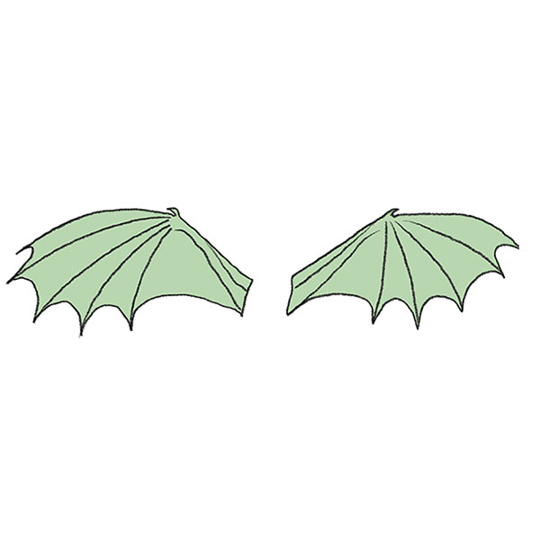 How to Draw Dragon Wings - Easy Drawing Tutorial For Kids