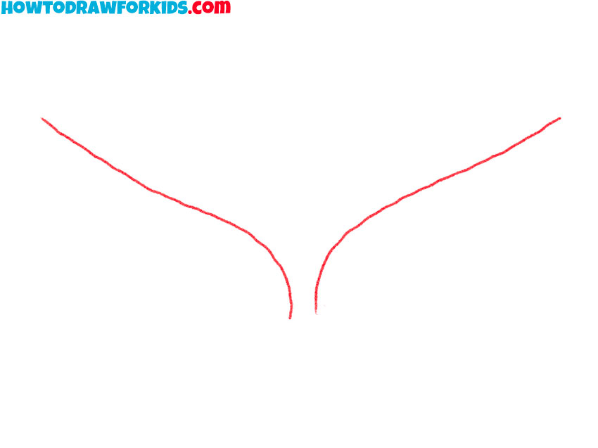 how to draw wings easy