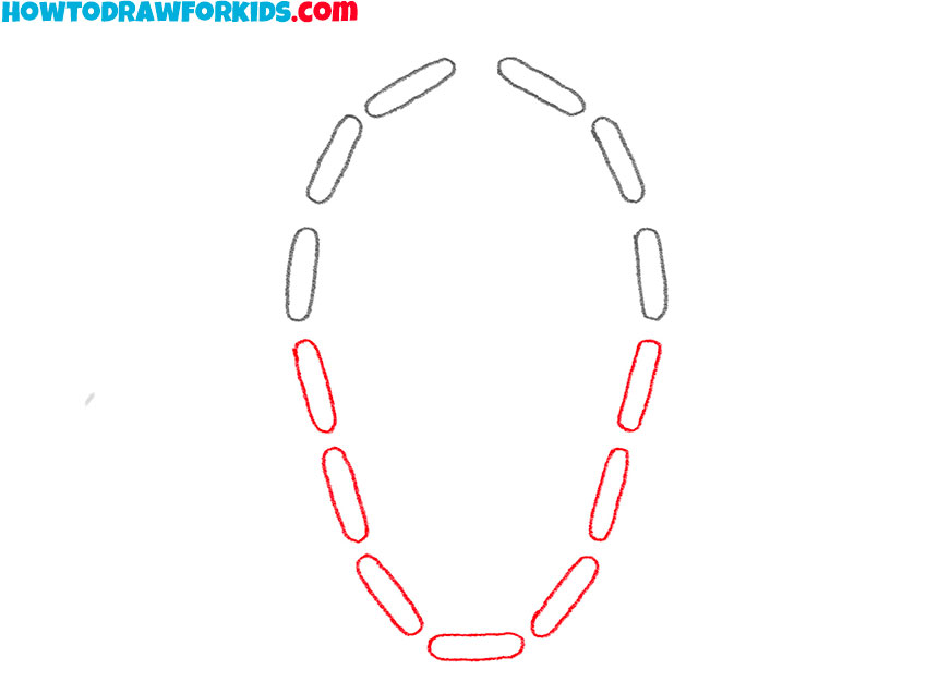 how to draw a chain easy