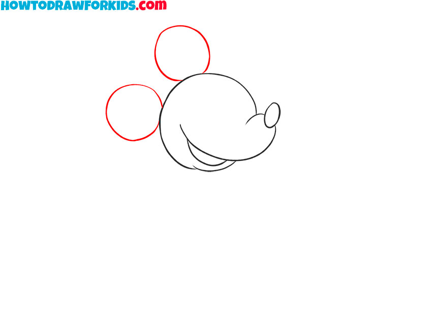 how to draw mickey mouse for kids
