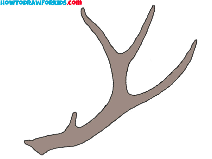 How to Draw Antlers Easy Drawing Tutorial For Kids