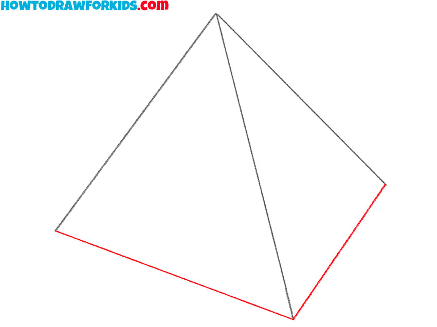 how to draw a 3d egyptian pyramid