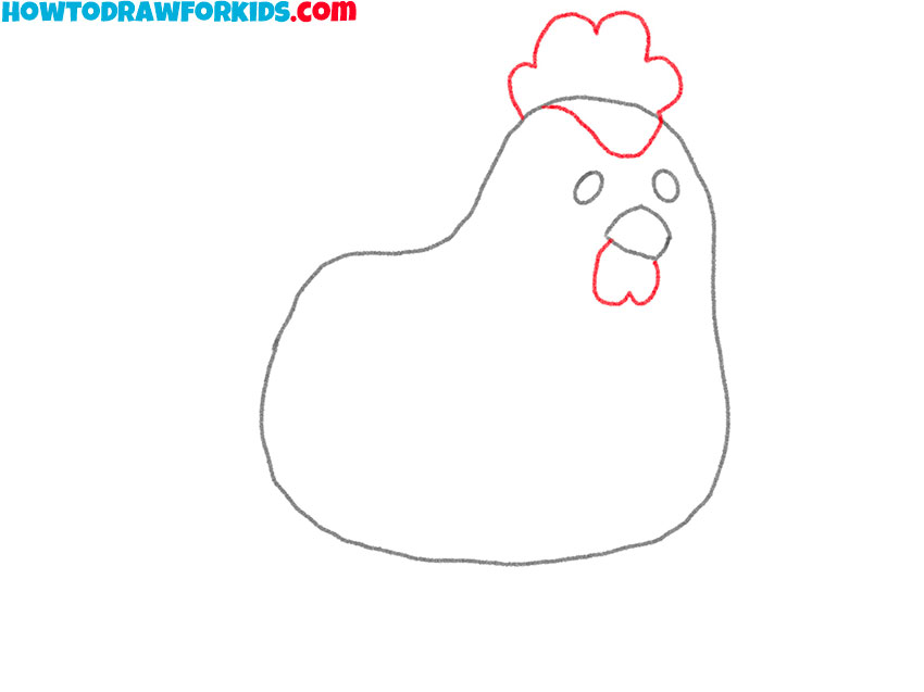 how to draw a chicken realistic