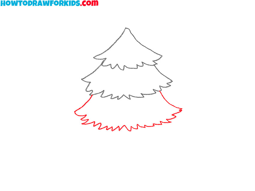 how to draw a christmas tree realistic