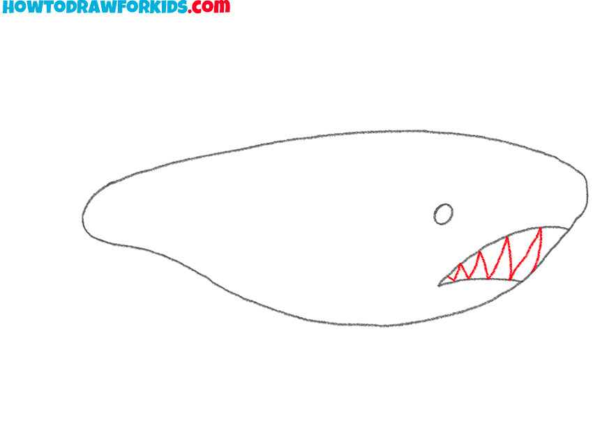 how to draw a megalodon easy