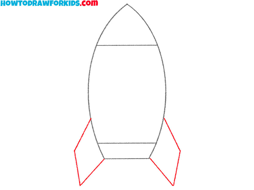 how to draw a rocket for kids