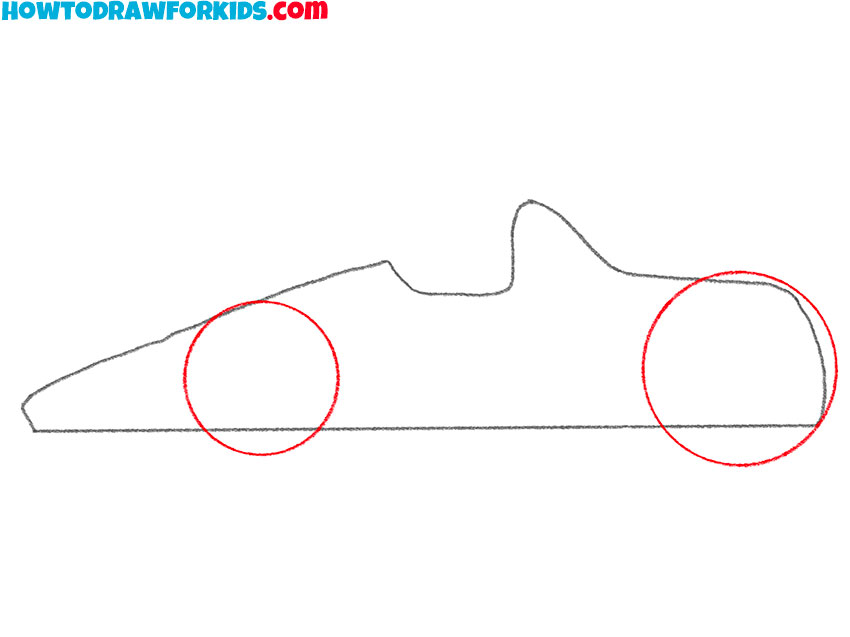 how to draw a simple racing car