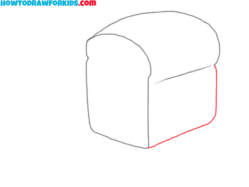 how to draw a slice of bread easy