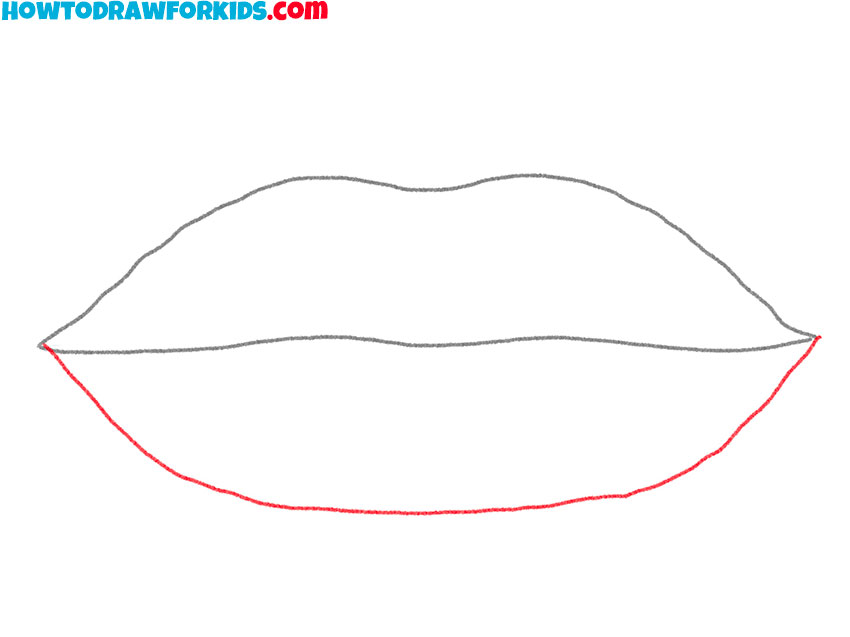 how to draw easy lips cartoon