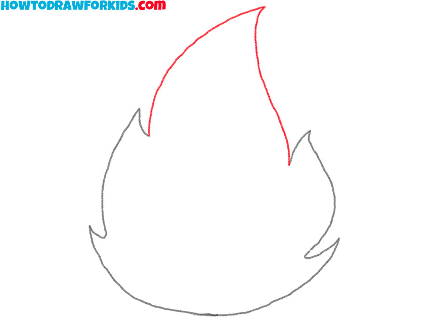 how to draw flames cartoon