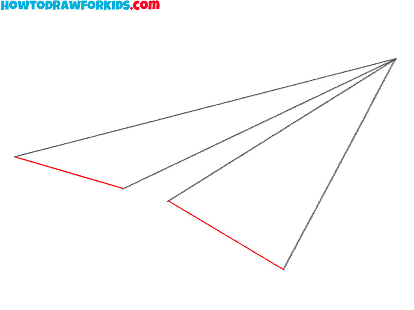 how to draw a paper airplane for beginners