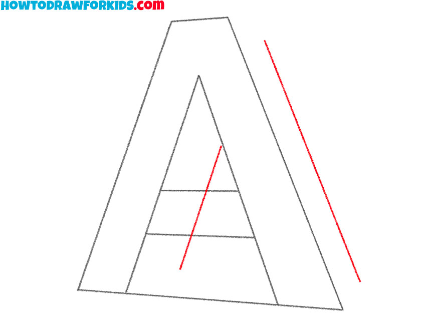 how to draw a 3d letter for beginners