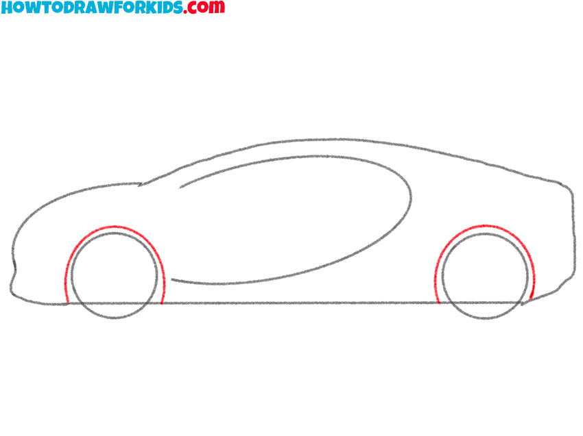 how to draw a bugatti for kids