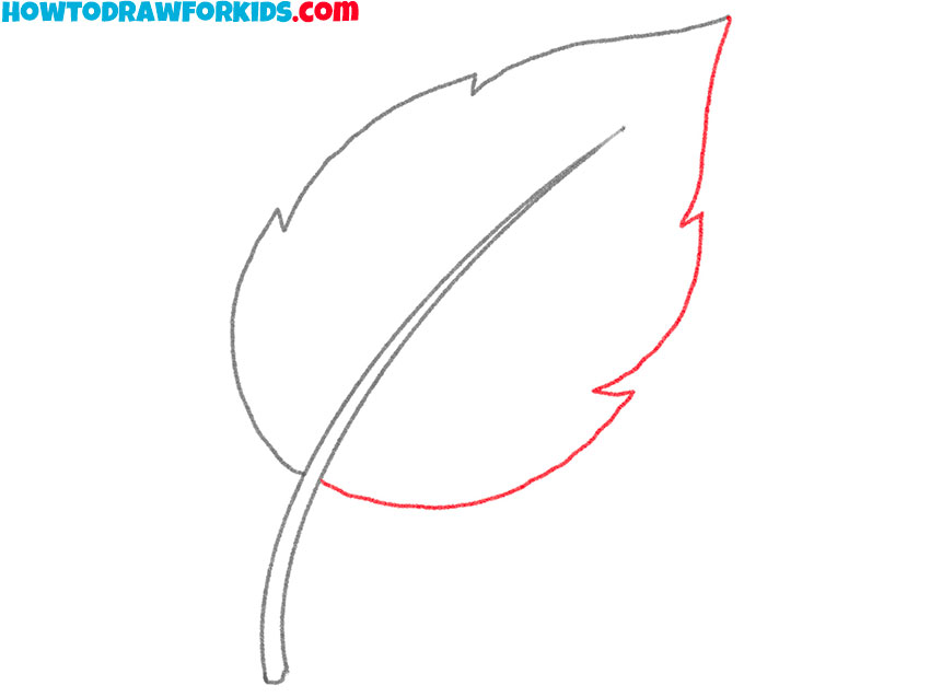 how to draw a leaf cartoon